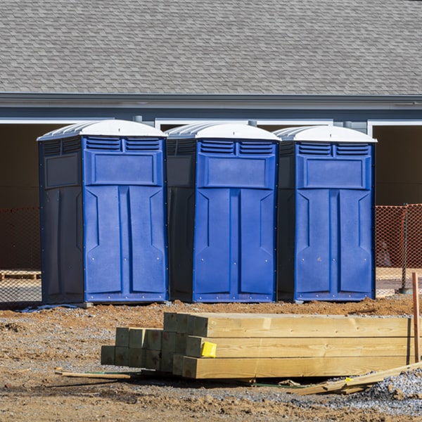 how often are the porta potties cleaned and serviced during a rental period in Urbank MN
